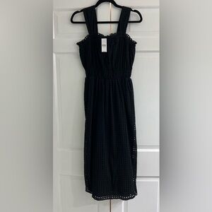 Black summer midi dress